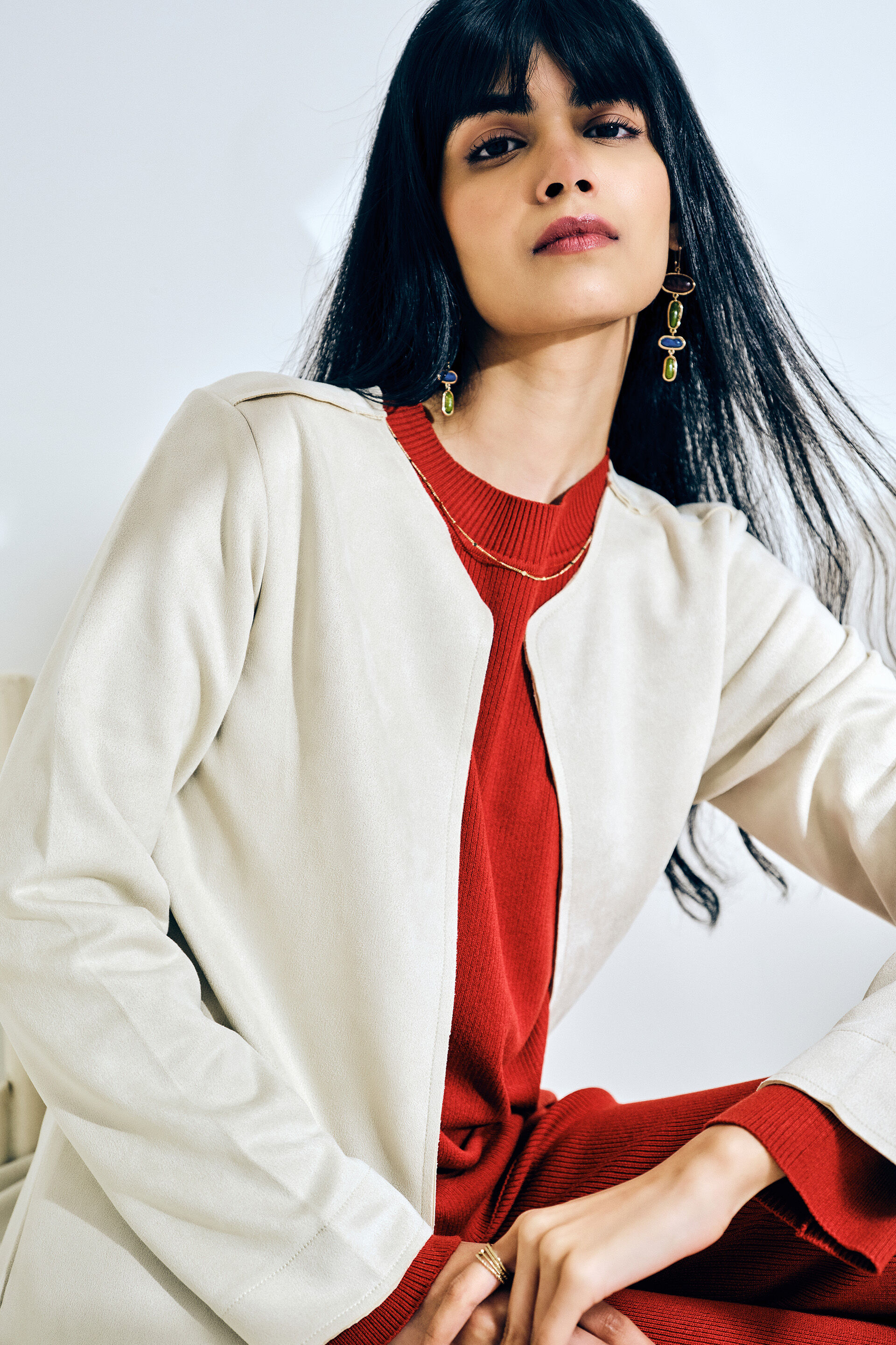 Cream Crush Overcoat, Cream, image 2